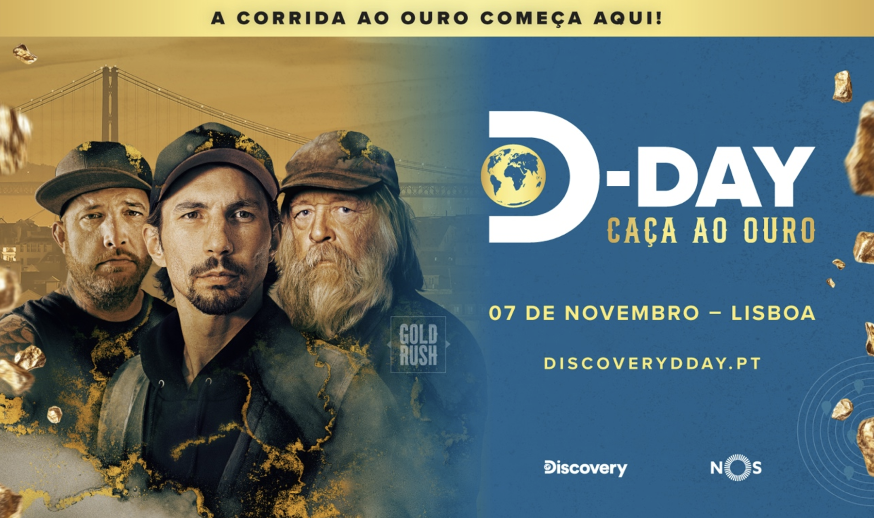 Caça ao ouro inspirada em “Gold Rush” chega a Lisboa. Há uma barra de ouro para os vencedores