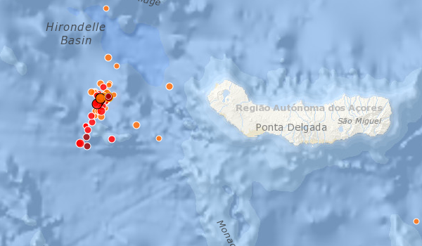 Sismos em São Miguel. IPMA regista cerca de 100 abalos na Fossa de Hirondelle desde 20 de outubro