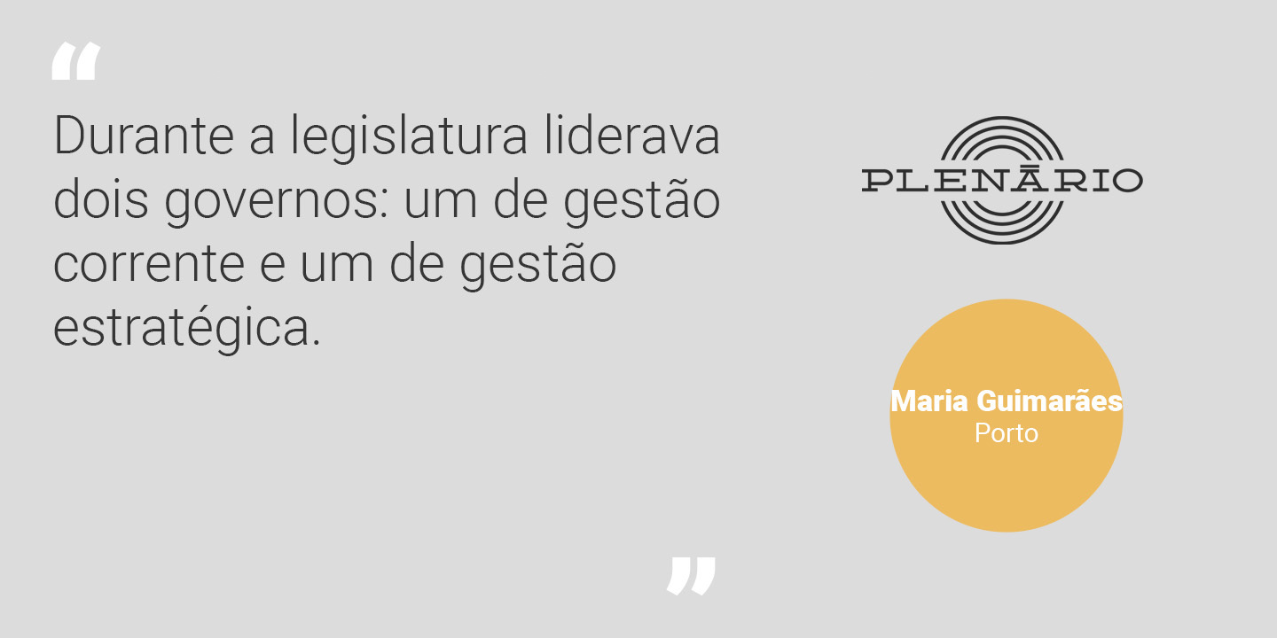Maria Guimarães: “Durante a legislatura liderava dois governos: um de gestão corrente e um de gestão estratégica”