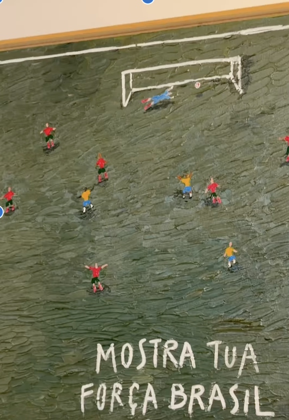 Da tela para o relvado. Artista prevê resultados do Brasil em quadros