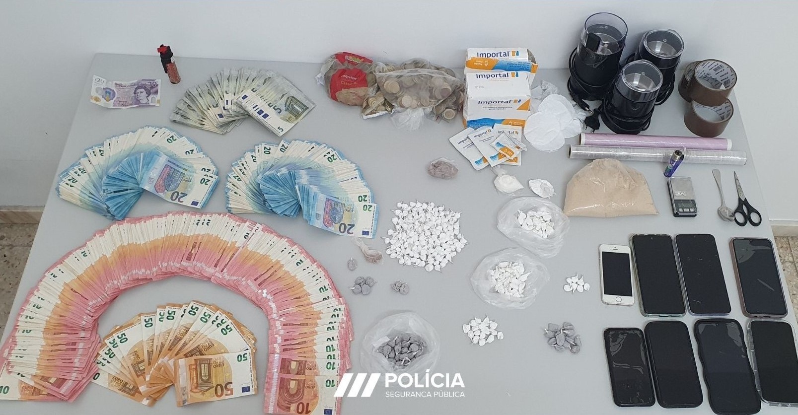Seis detidos em operação contra tráfico de droga em Portimão