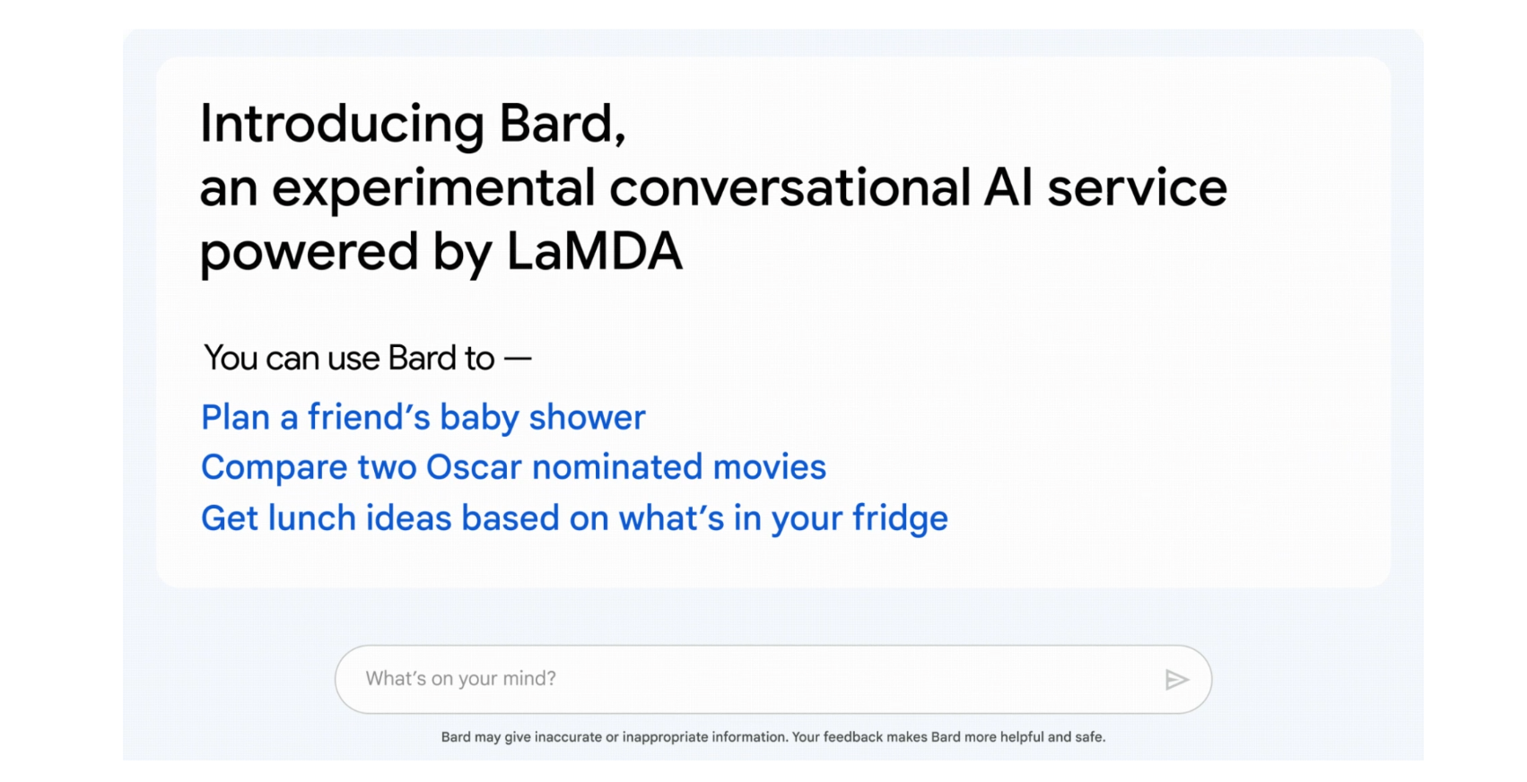Bard: Google apresentou o seu ChatGPT, mas não correu muito bem