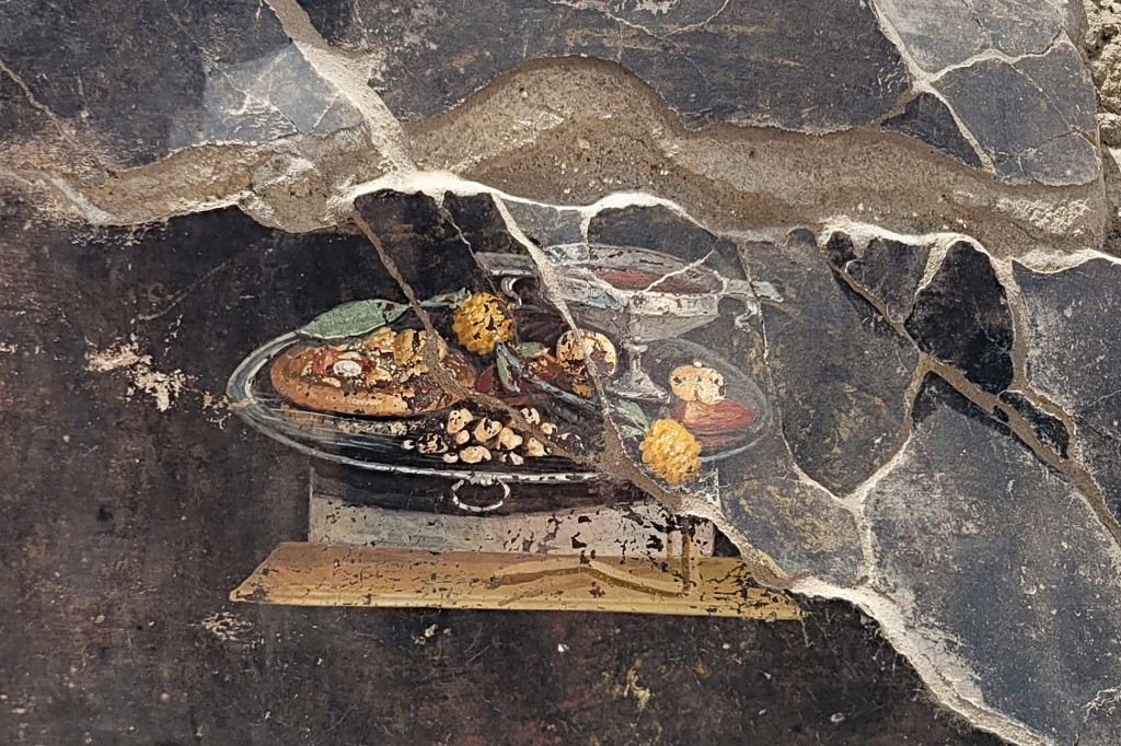Havia pizza no ano 79? Um fresco descoberto em Itália parece mostrá-la, mas sem queijo