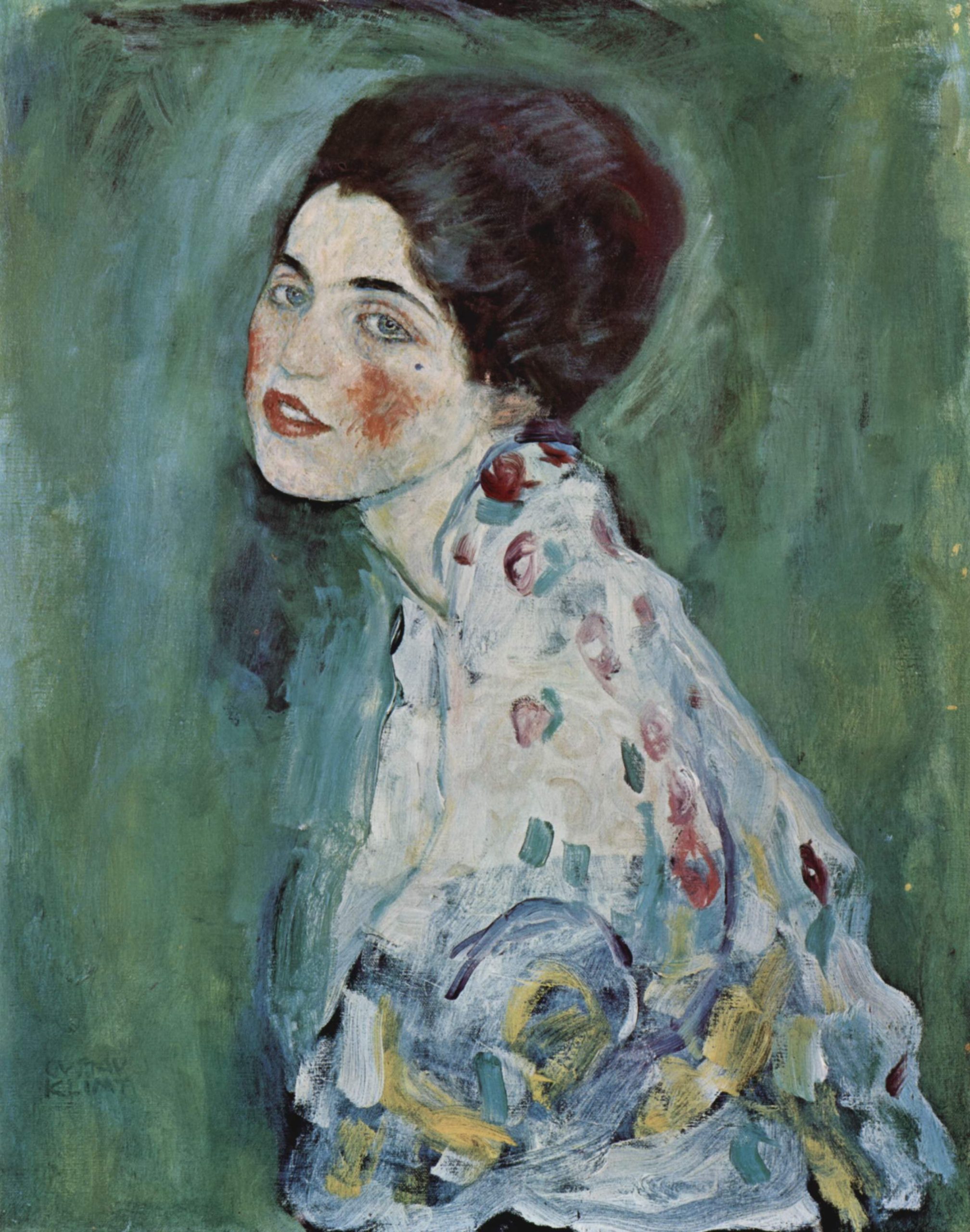 Esteve escondida numa parede, atrás de uma hera, desde o roubo em 1997. Pintura de Gustav Klimt descoberta em Itália