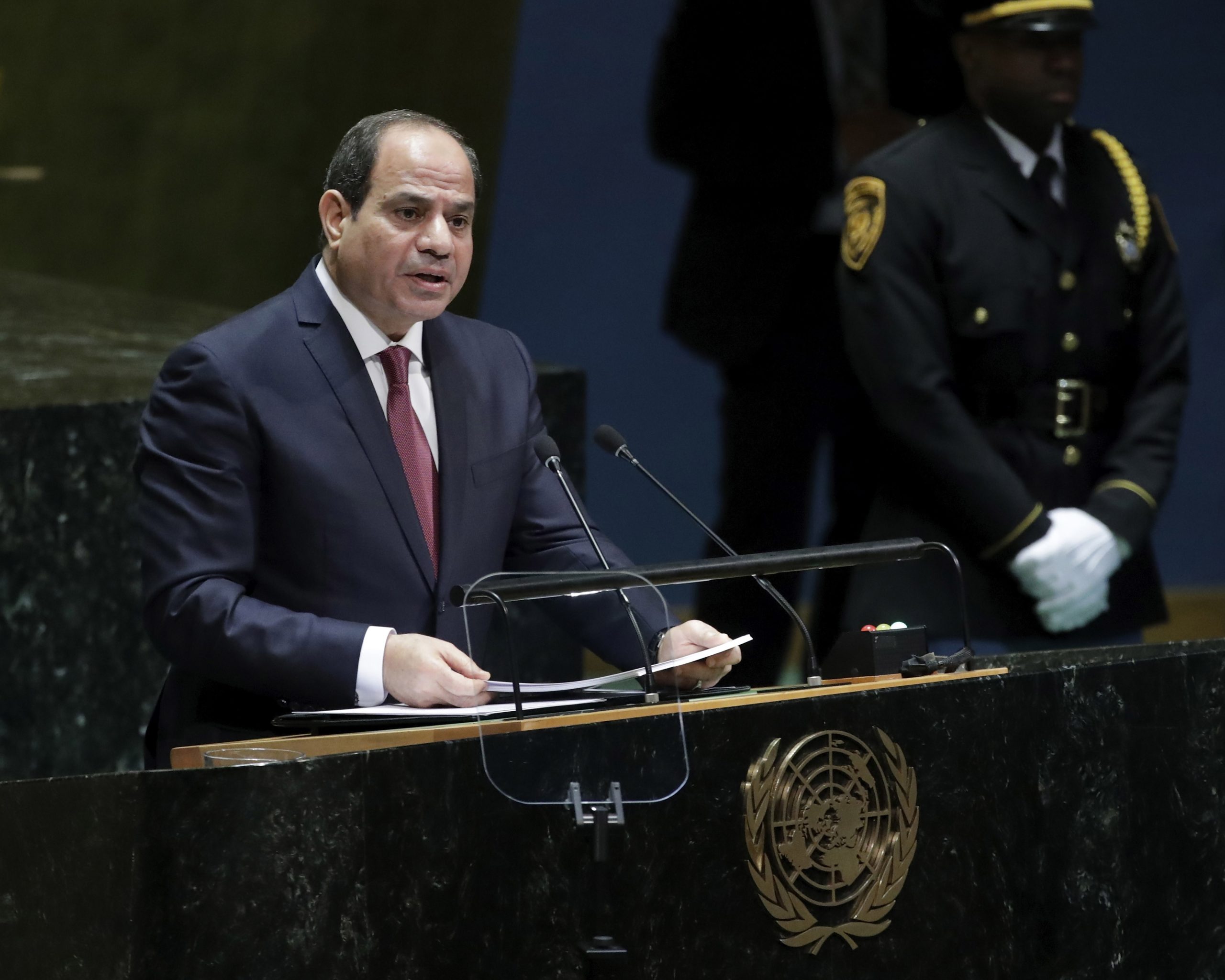 Presidente egípcio ignorou protestos no seu país em discurso na ONU