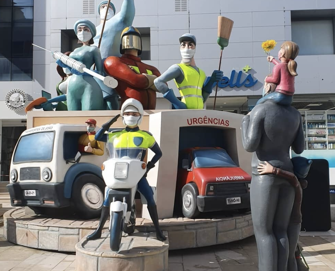 Sem Carnaval, Torres Vedras ergue monumento de homenagem aos trabalhadores essenciais