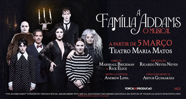 ‘A Família Addams – O Musical’ estreia em março no Maria Matos