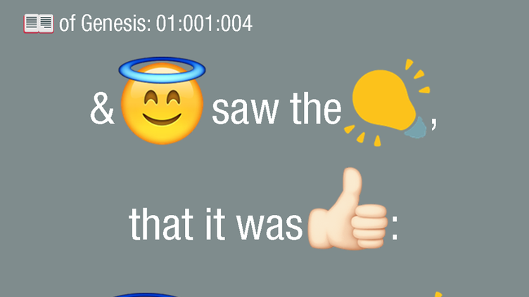 Já há uma versão da Bíblia traduzida em emojis