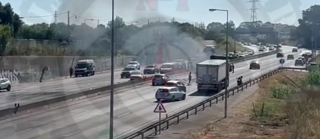 Almada: trânsito condicionado no IC20 devido a acidente