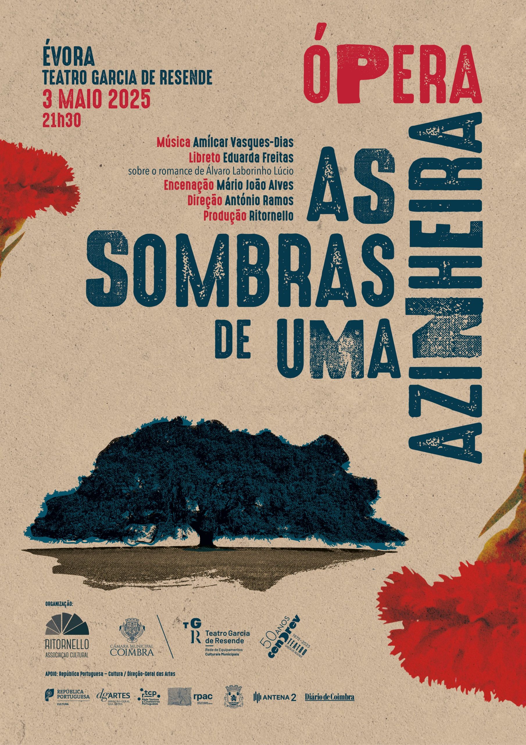 Teatro Garcia de Resende recebe ópera “As Sombras de uma Azinheira” para celebrar a liberdade