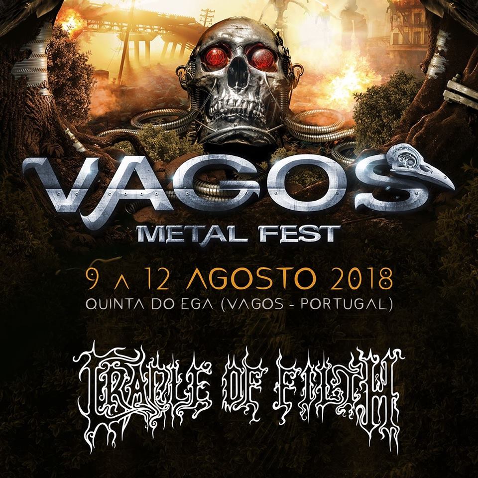 Vagos Metal Fest anuncia Cradle of Filth como primeiros cabeças de cartaz de 2018