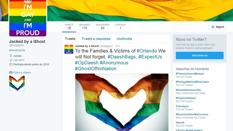 “Anonymous” contra atacam: conteúdo gay “invade” contas de jihadistas no Twitter
