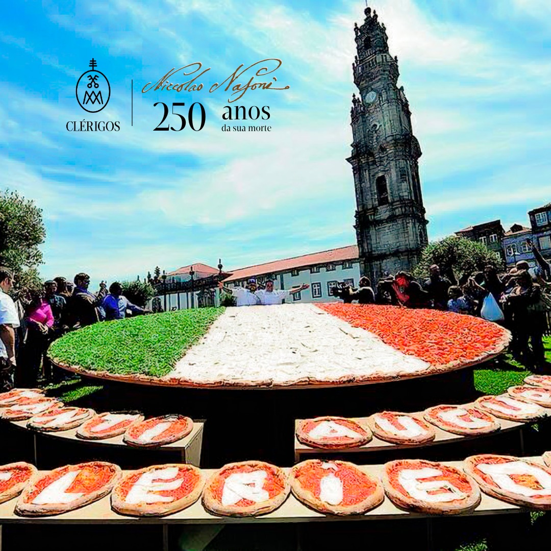 Porto celebra 250 anos da morte de Nicolau Nasoni com pizza gigante junto à Torre dos Clérigos
