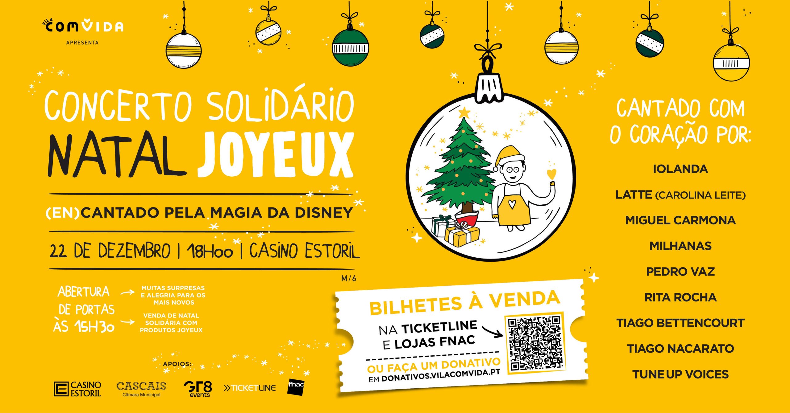 Café Joyeux junta grandes nomes nacionais para concerto solidário de Natal com os grandes clássicos da Disney