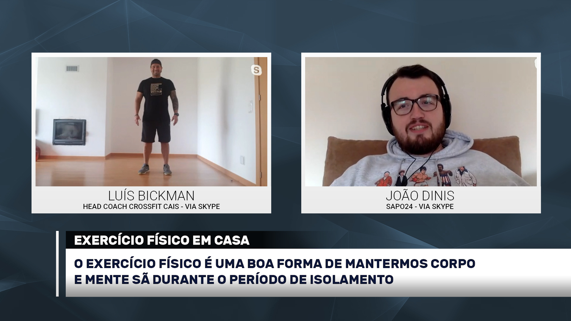 Exercício físico em casa? Luís Bickman diz-nos (e mostra-nos) como