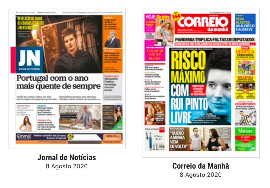 Revista de imprensa: O calor em Portugal e a libertação de Rui Pinto