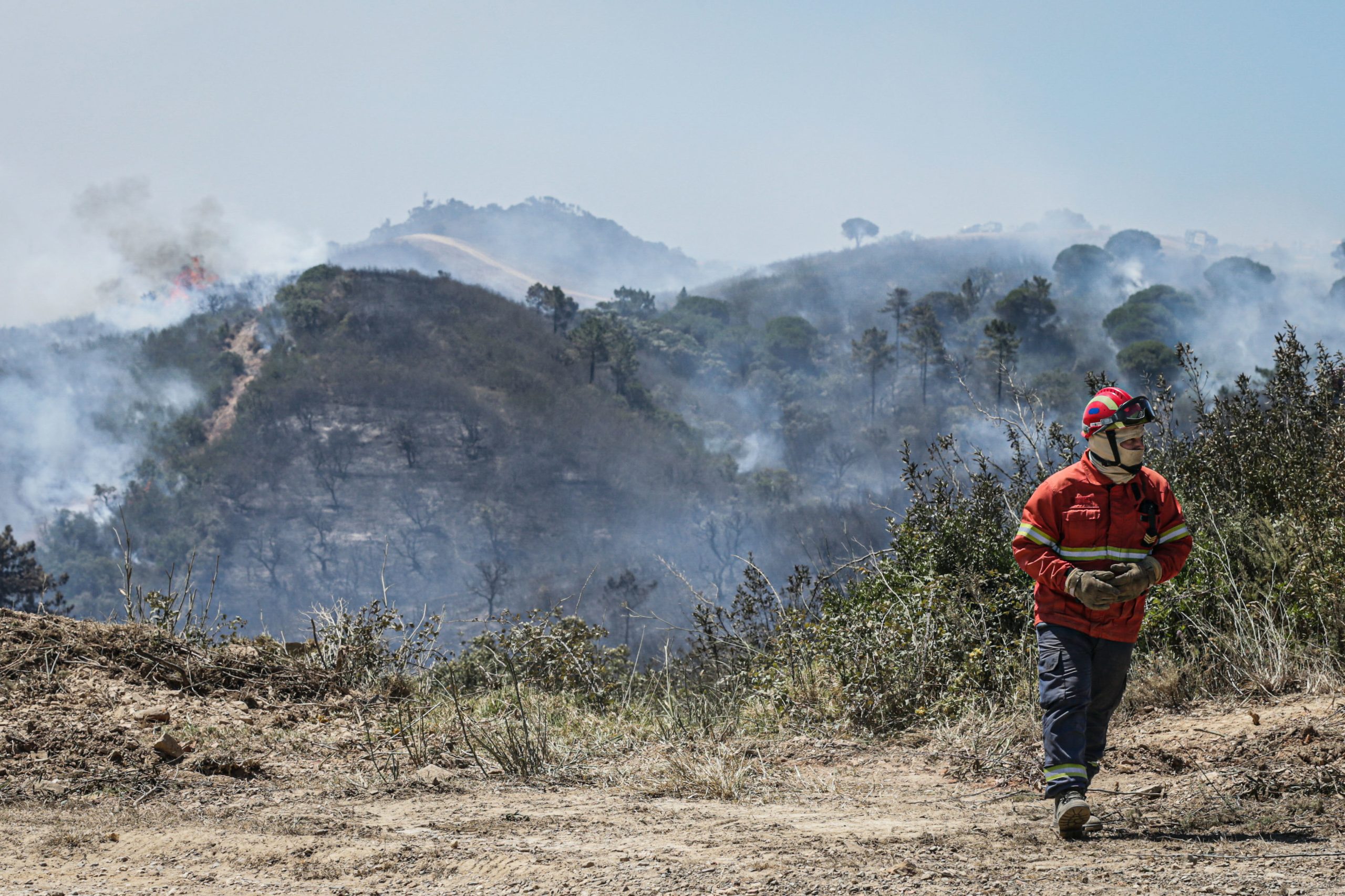 Mais de 600 operacionais combatem incêndio no Algarve