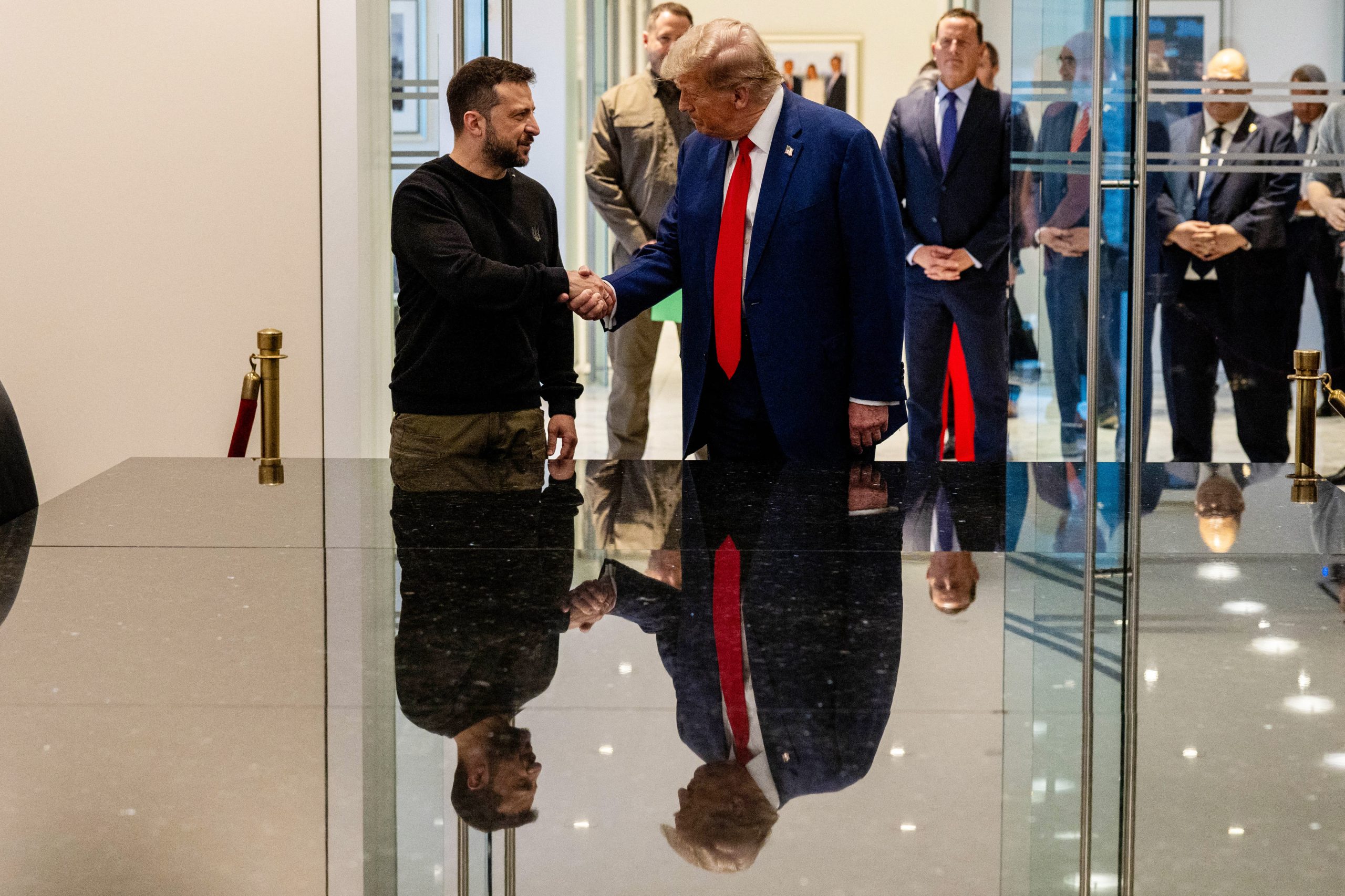Zelensky e Donald Trump reunidos em Nova Iorque