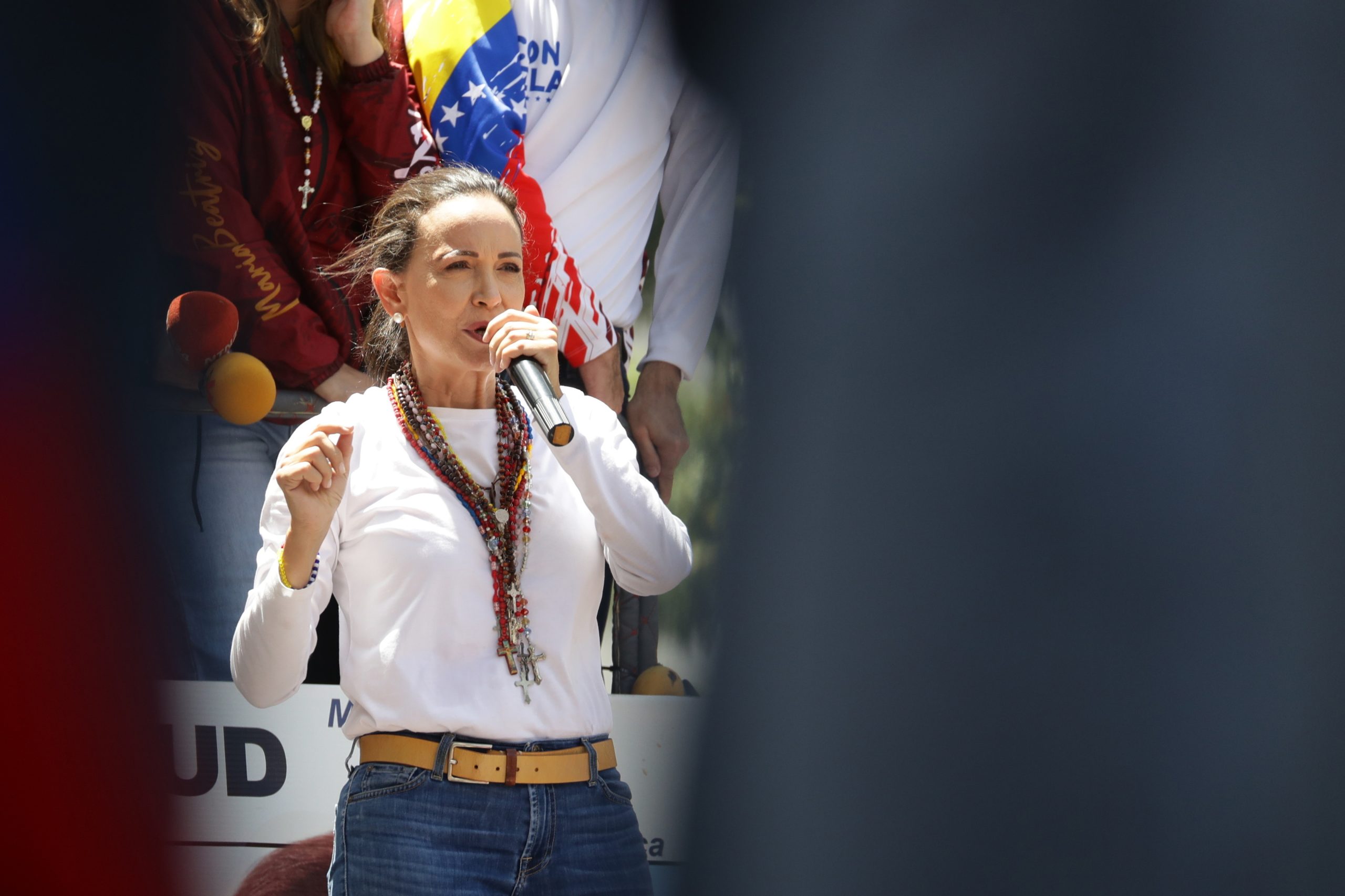 María Corina Machado: “Os venezuelanos agradecem a Donald Trump”