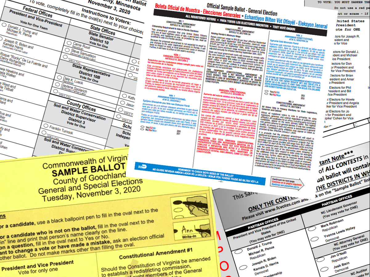 O labiríntico mundo dos boletins de voto nos Estados Unidos