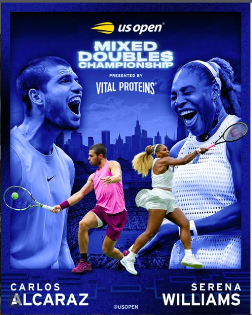 Carlos Alcaraz e Serena Williams juntam-se em dupla no US Open