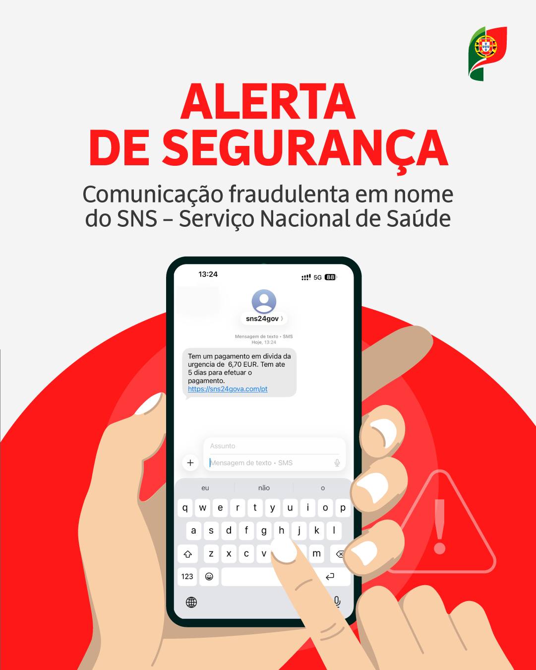 Ministério da Saúde alerta para mensagens falsas do SNS 24