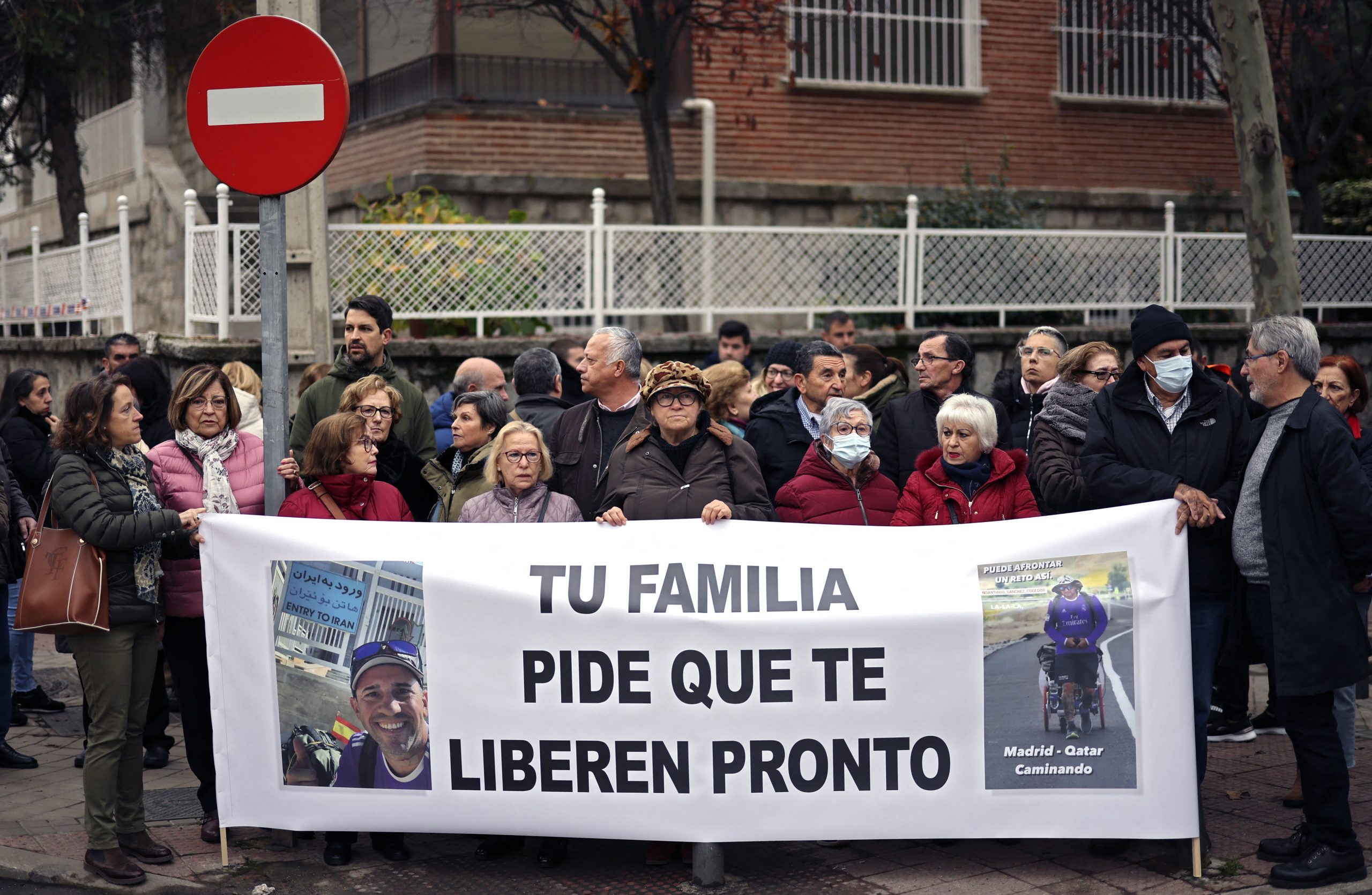 Família e amigos de espanhol detido no Irão pedem pela sua libertação em Madrid
