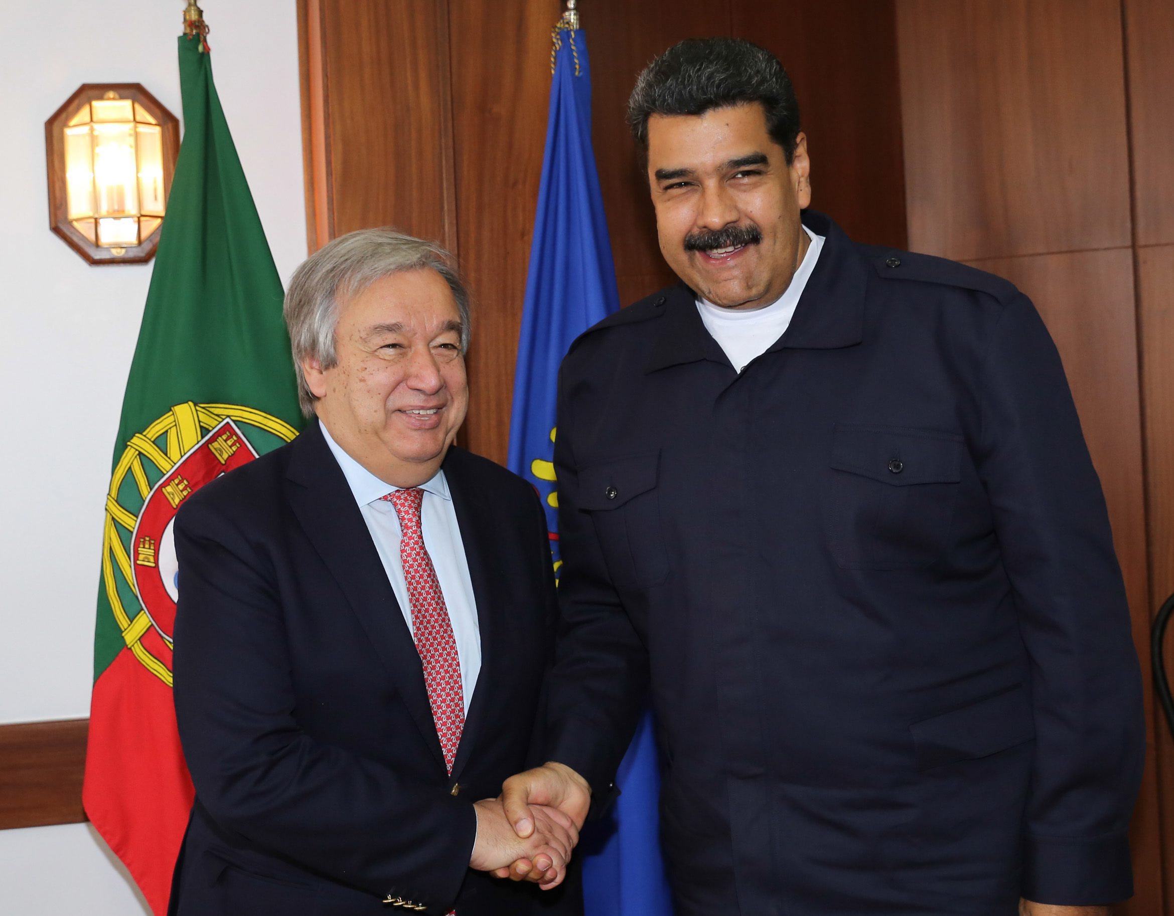 Presidente venezuelano e António Guterres encontraram-se em Lisboa