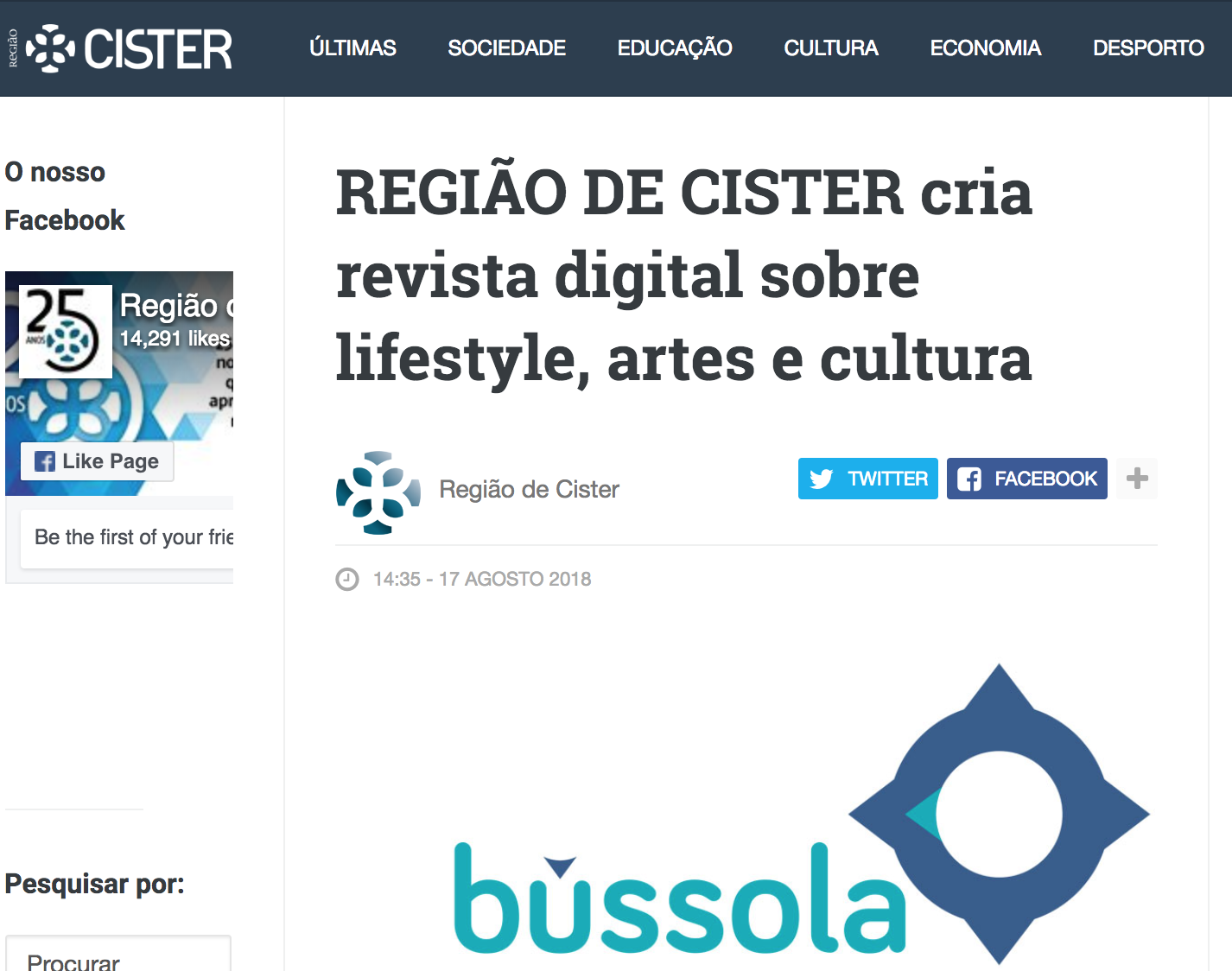 Bússola, a nova revista digital sobre cultura e lazer na região Oeste