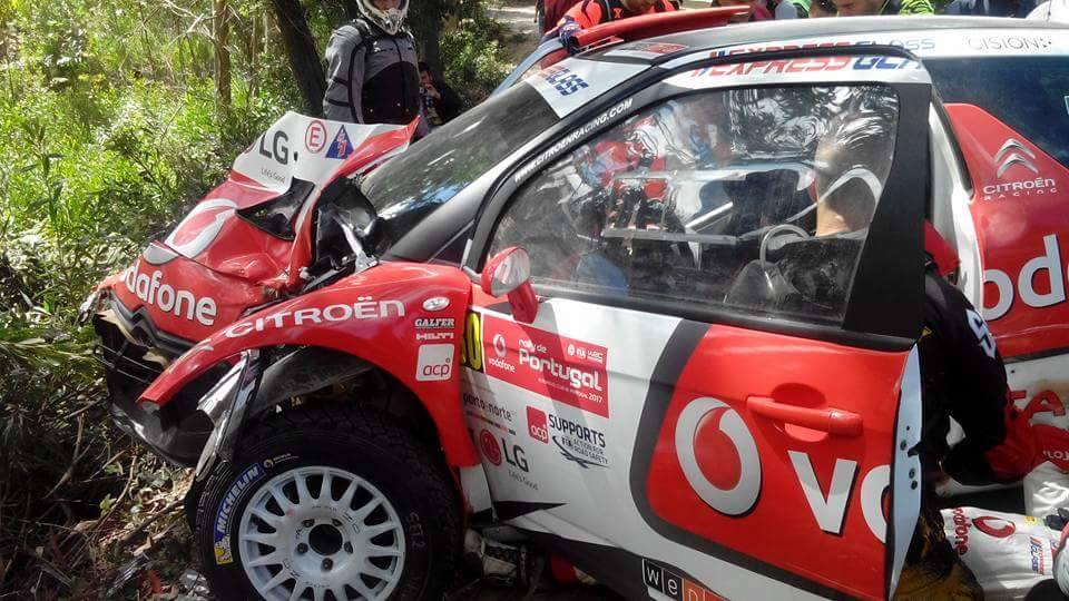 Acidente com pilotos portugueses interrompe Rally de Portugal