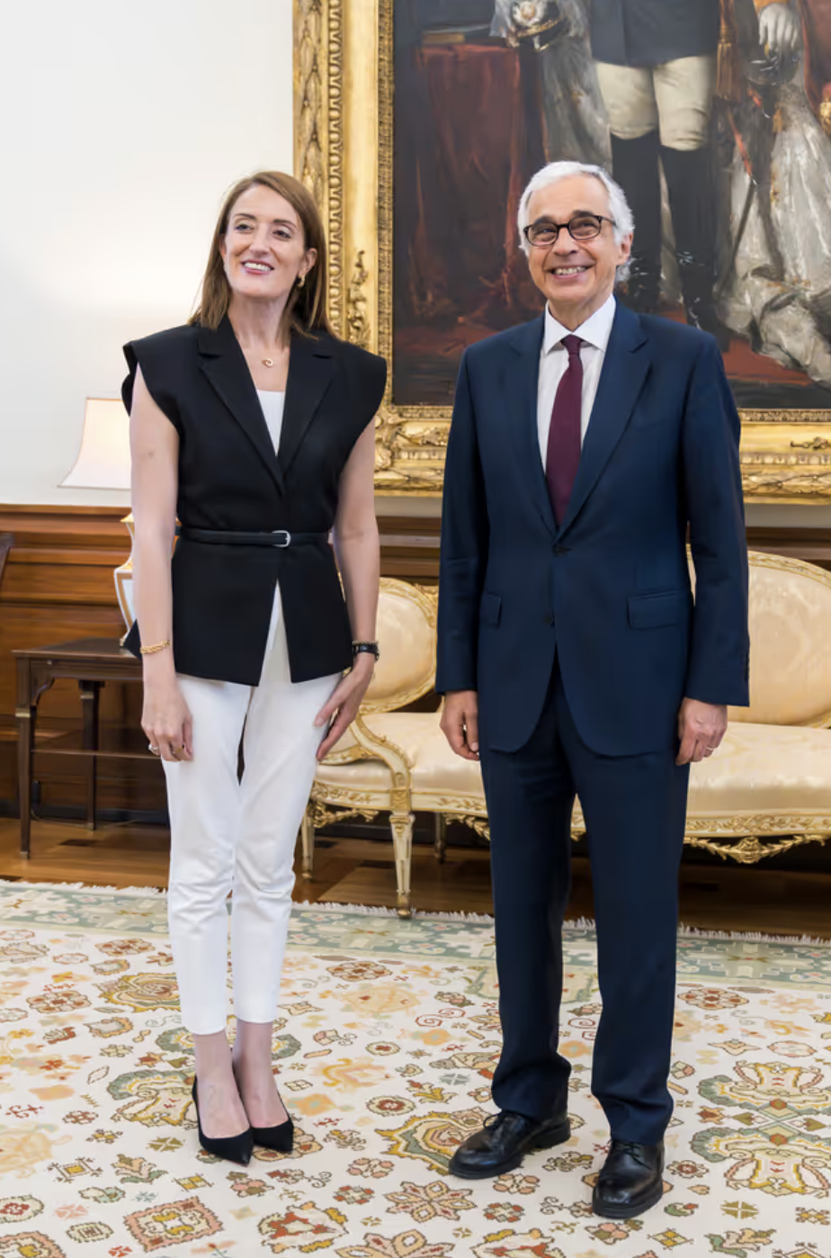 Roberta Metsola esteve em Portugal para assinalar 40 anos da entrada na UE