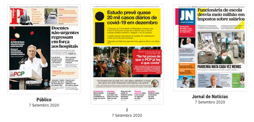 Revista de imprensa: A pandemia no caminho do futuro, entre o regresso às aulas e aos hospitais