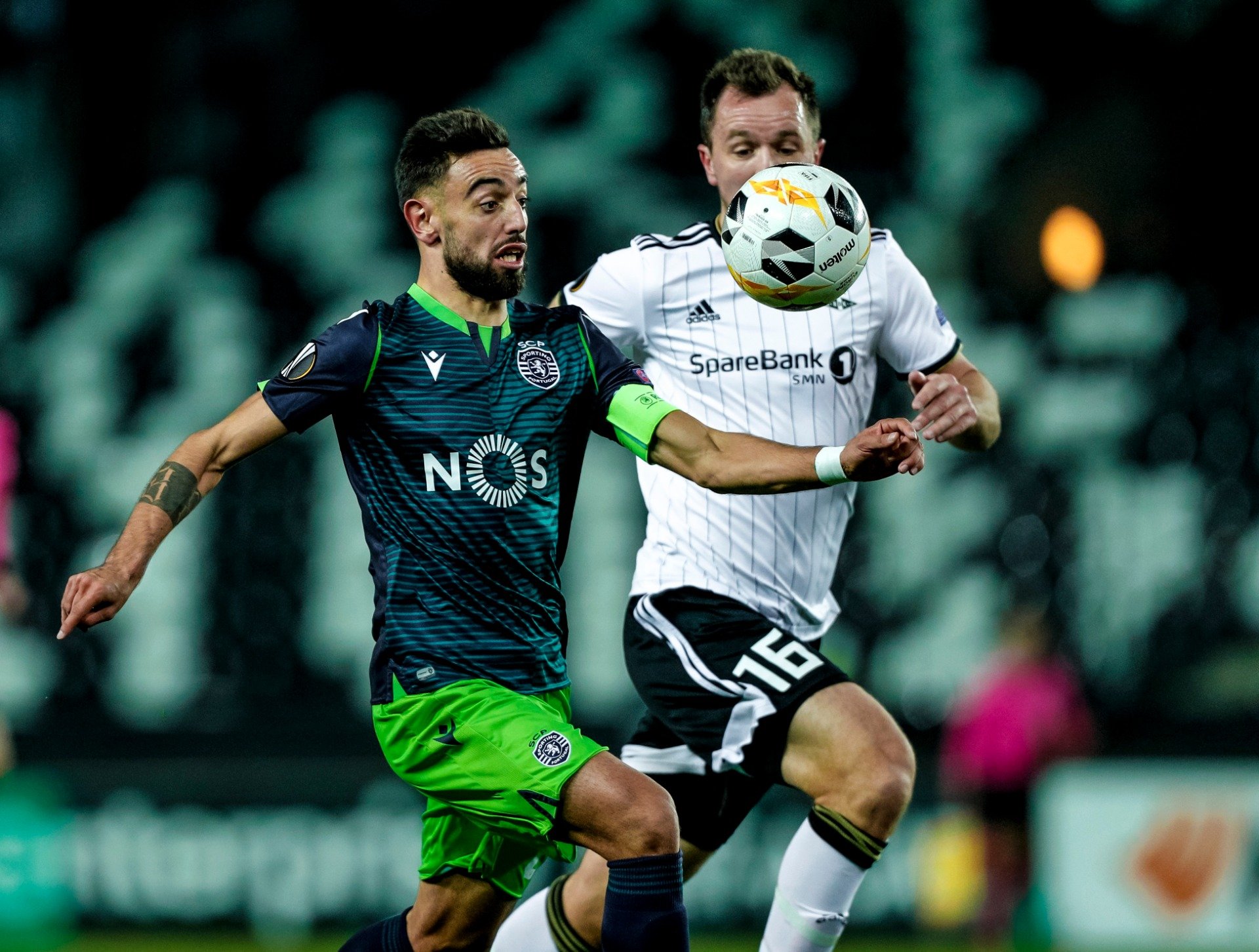 Sem medo do frio, Coates e Bruno Fernandes bateram o pé aos trolls de Trondheim