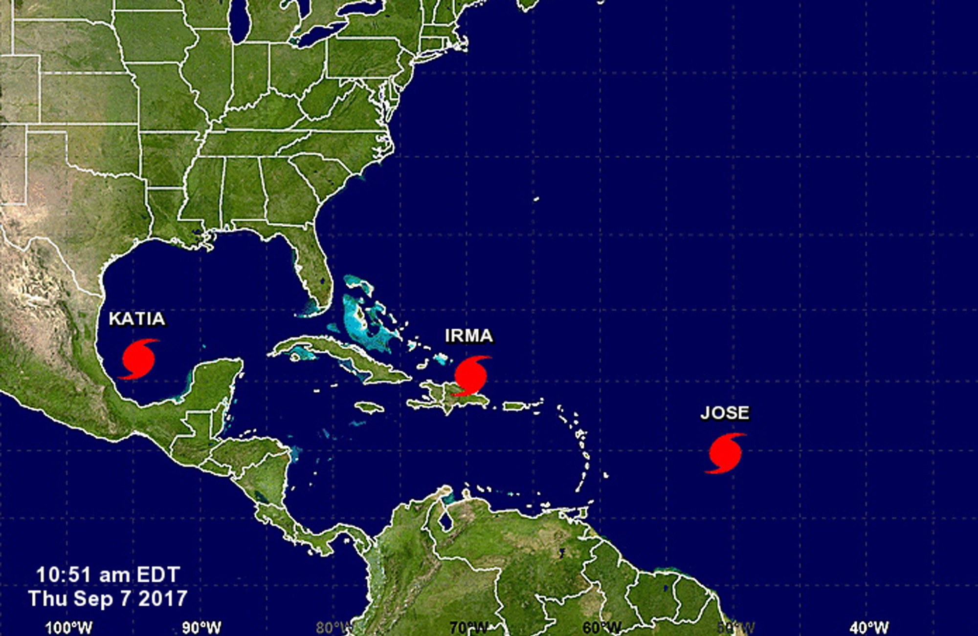 Furacão Katia passa a tempestade tropical depois de tocar terra no México