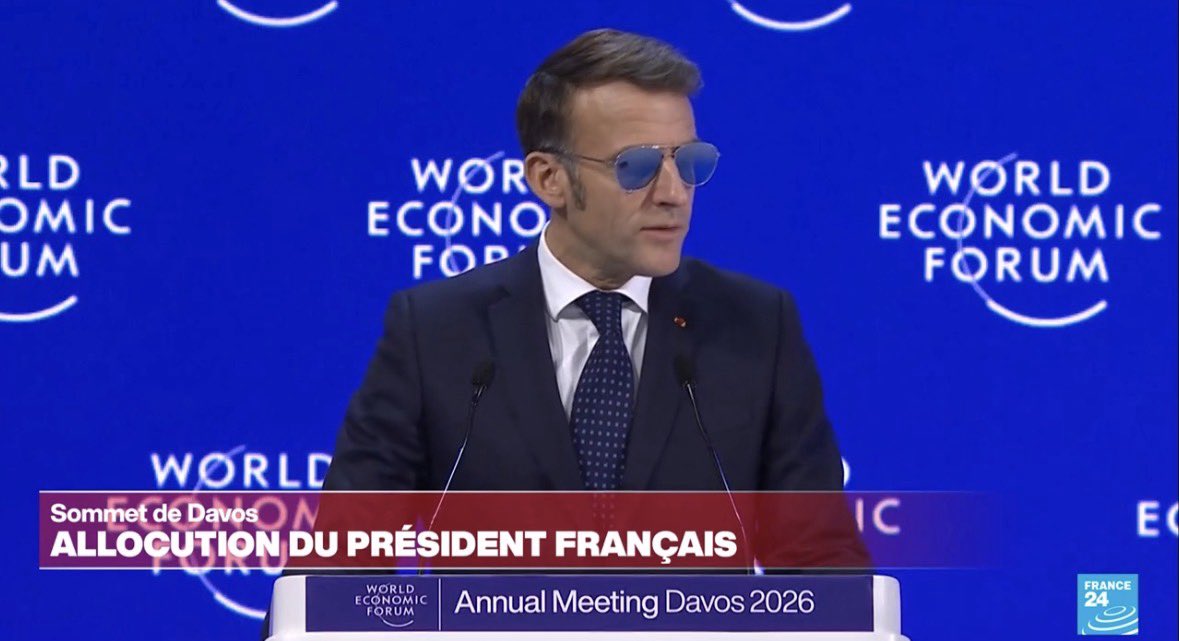 Macron aparece de óculos escuros e faz referência a “Eye of the tiger”