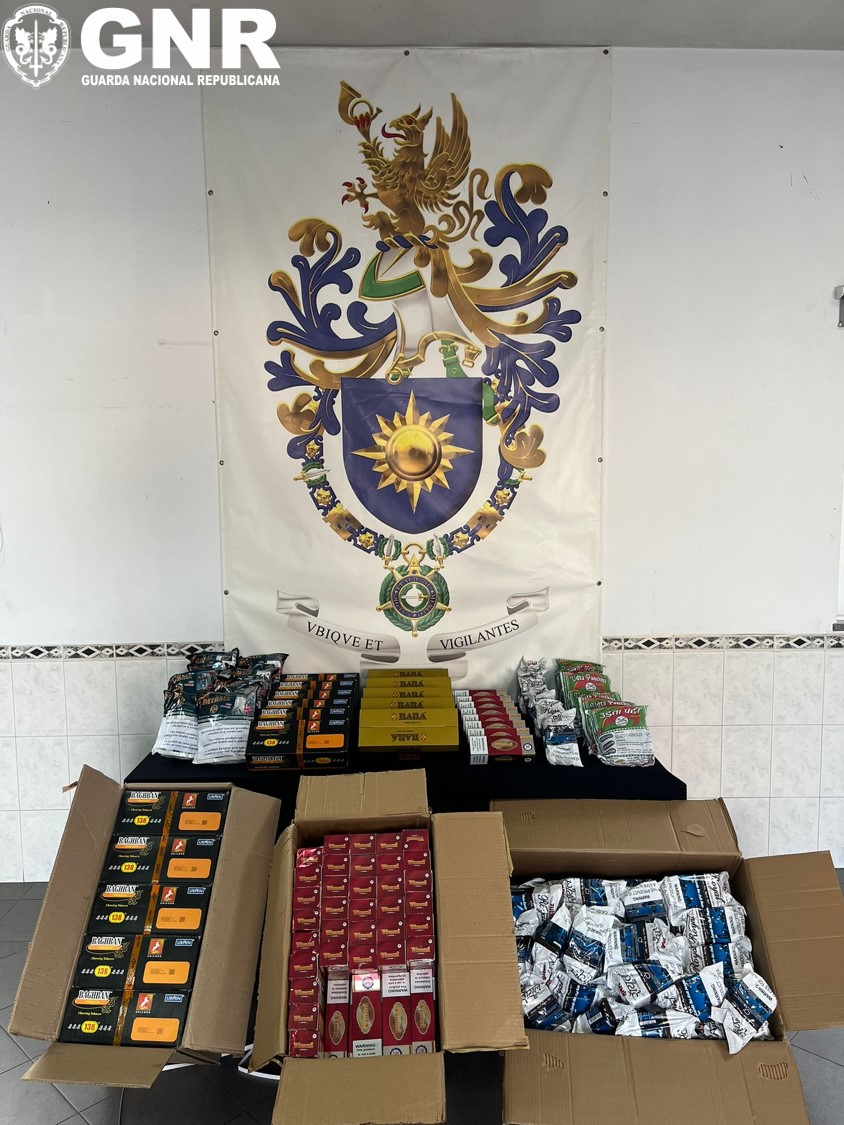 GNR apreende 91 quilos de tabaco de mascar