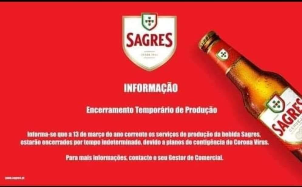 Cerveja Sagres vai cancelar a produção? Nada mais falso