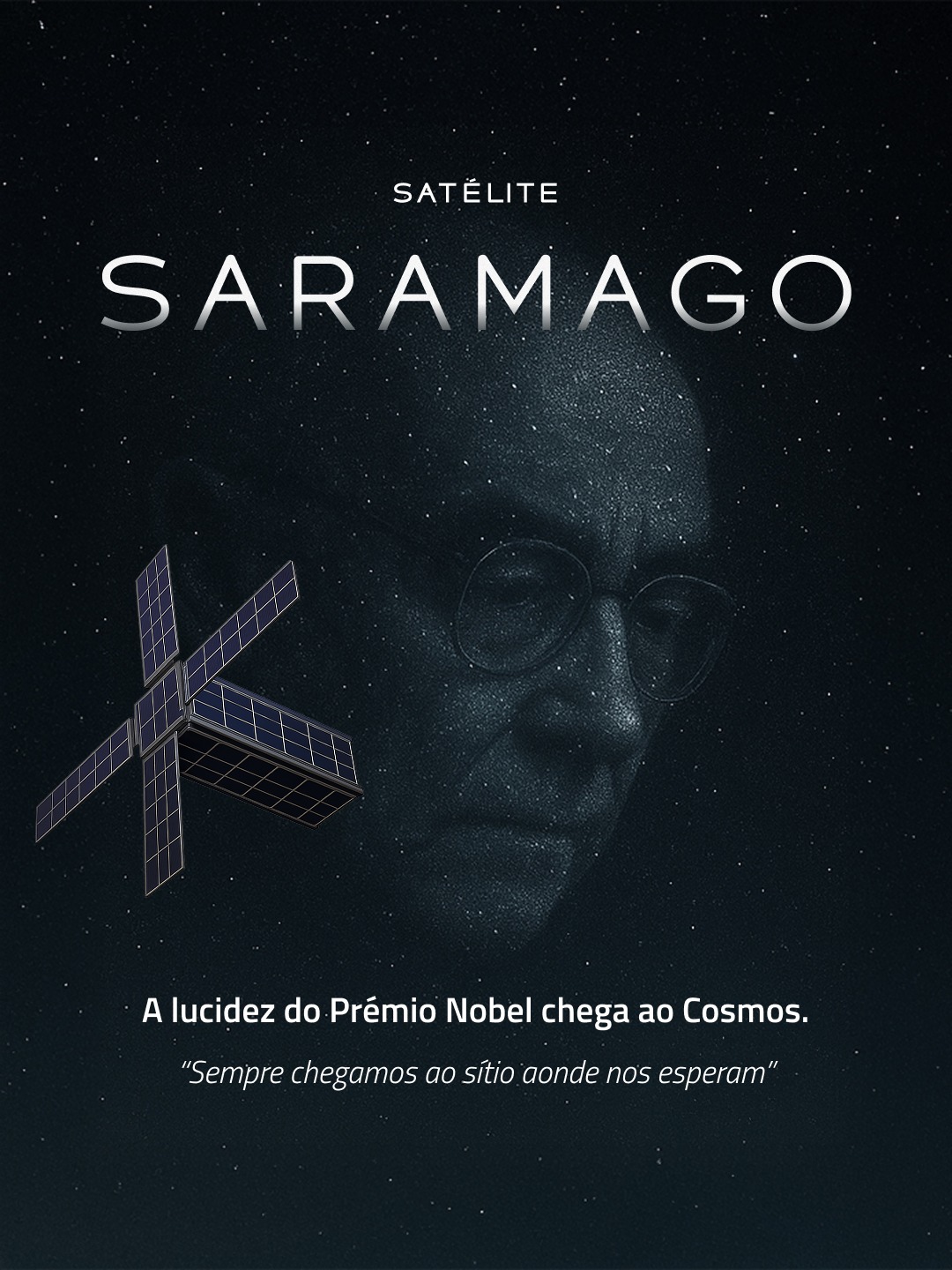 Pilar del Río visita LusoSpace para batizar Satélite Saramago