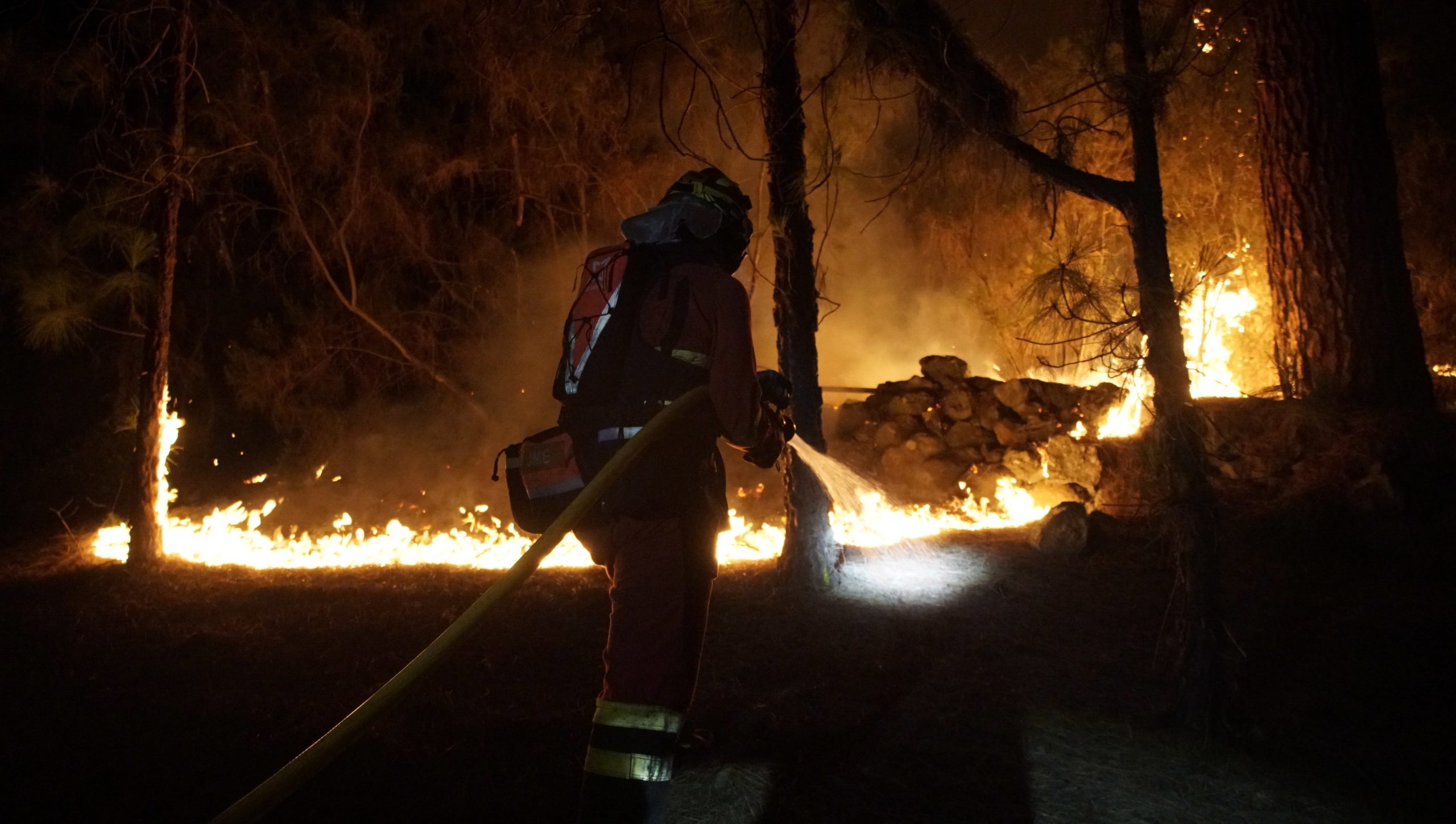 Militares combatem incêndio florestal fora de controlo na ilha espanhola de Tenerife