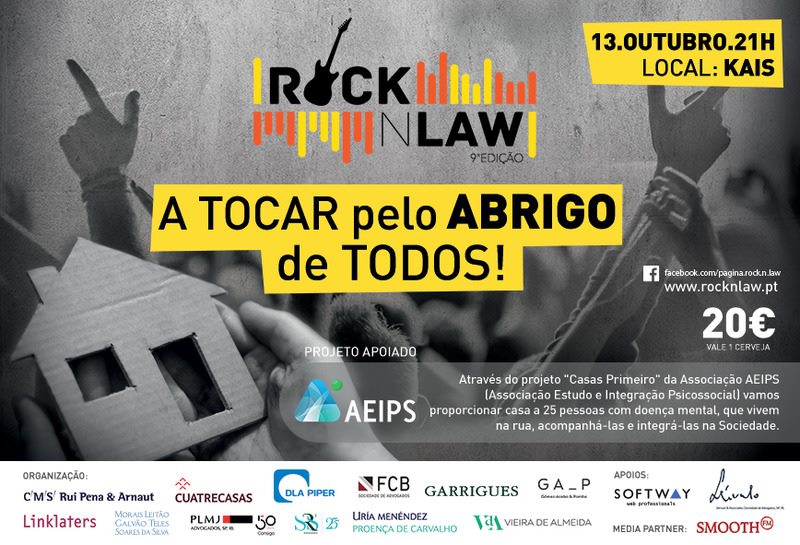 Festival Rock’n’Law pretende dar casa a 25 sem-abrigo com doença mental