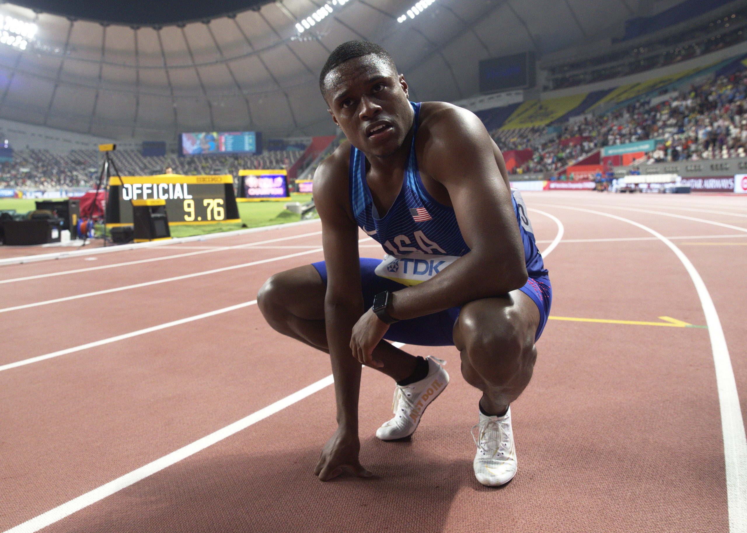 Atletismo. Christian Coleman, campeão do mundo de 100 metros, suspenso por dois anos