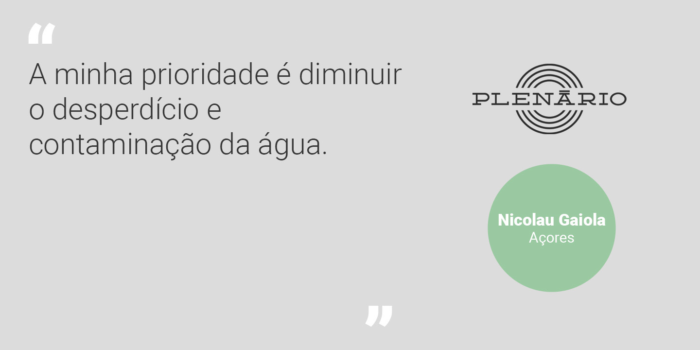 Nicolau Gaiola: “A minha prioridade é diminuir o desperdício e contaminação da água”