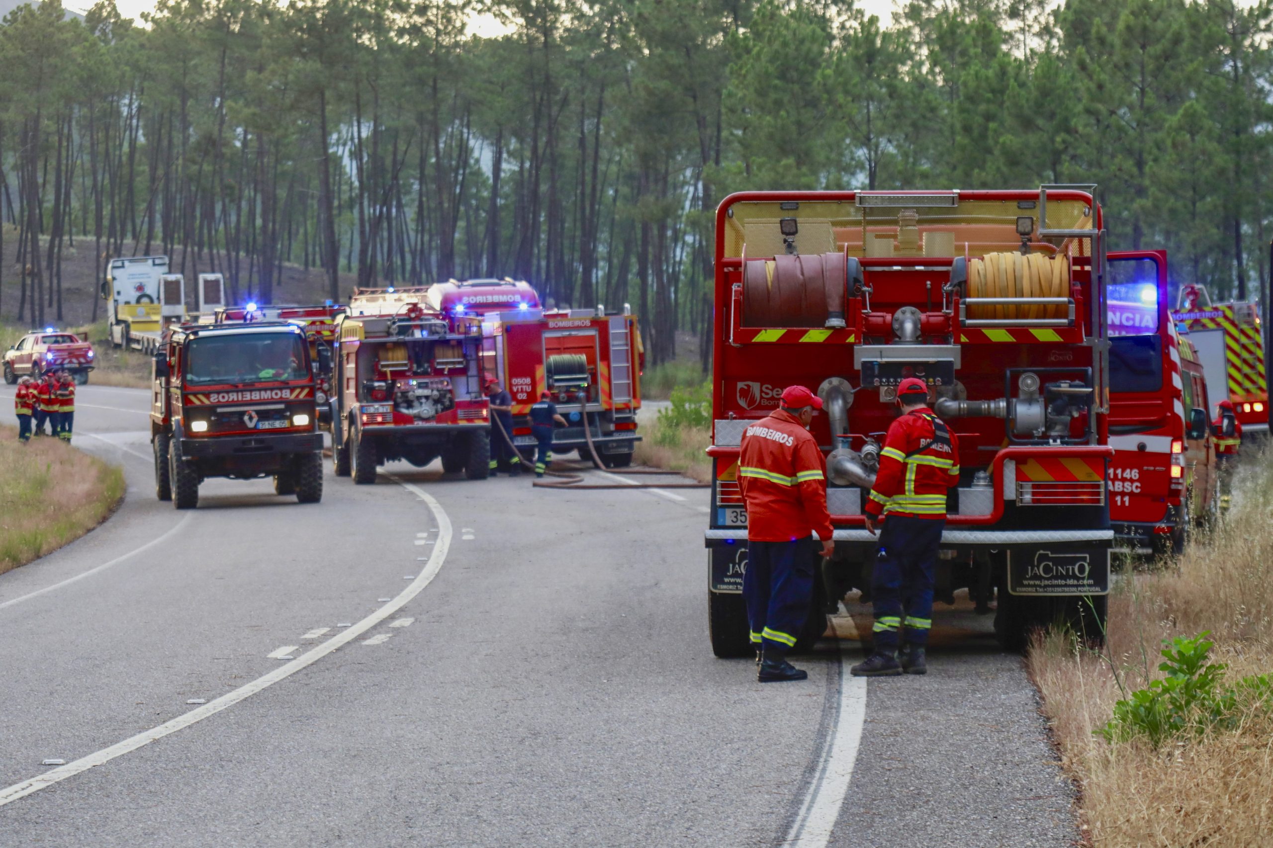 Incêndio em Loulé mobiliza mais de 150 operacionais e corta EN2