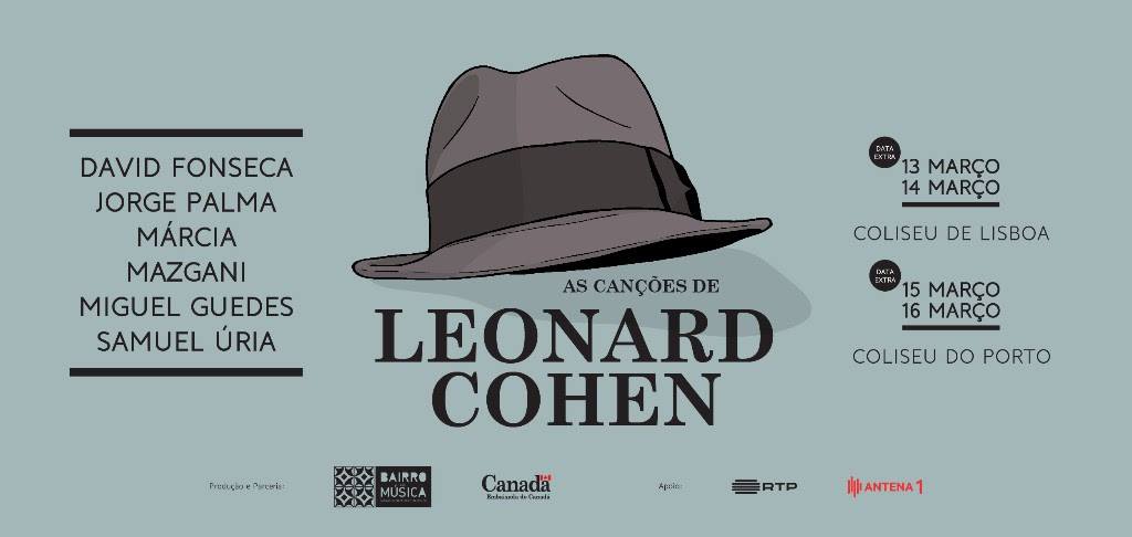 “As Canções de Leonard Cohen” com data extra no Coliseu de Lisboa